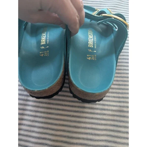 Birkenstock Arizona Big Buckle Biscay Bay Narrow Fit EU 41 US 10 - Picture 9 of 12